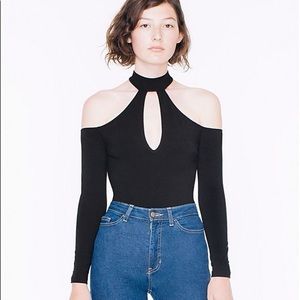 American apparel off the shoulder choker top